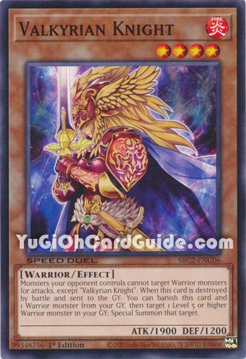 Yu-Gi-Oh Card: Valkyrian Knight