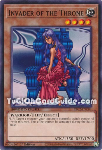 Yu-Gi-Oh Card: Invader of the Throne