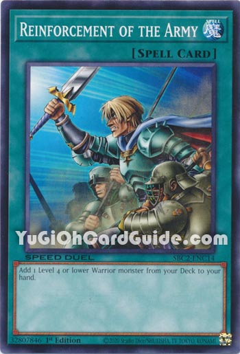 Yu-Gi-Oh Card: Reinforcement of the Army