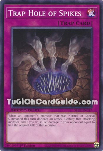 Yu-Gi-Oh Card: Trap Hole of Spikes