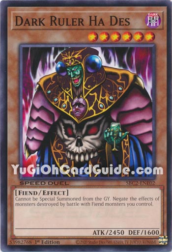 Yu-Gi-Oh Card: Dark Ruler Ha Des