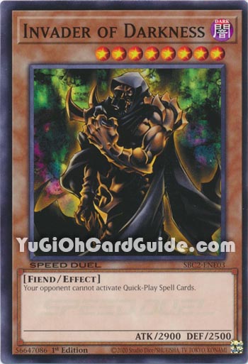 Yu-Gi-Oh Card: Invader of Darkness