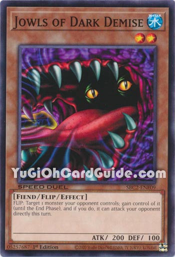 Yu-Gi-Oh Card: Jowls of Dark Demise