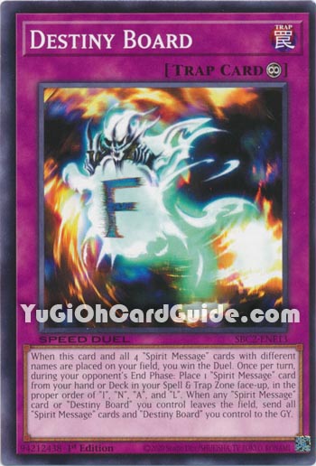 Yu-Gi-Oh Card: Destiny Board