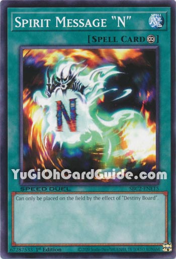 Yu-Gi-Oh Card: Spirit Message 