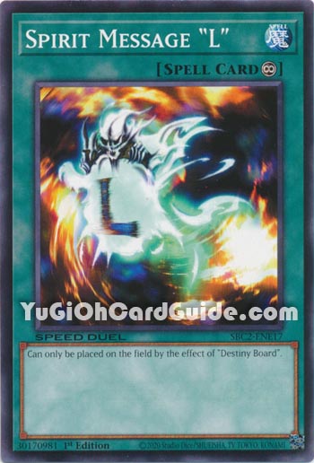 Yu-Gi-Oh Card: Spirit Message 