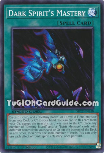 Yu-Gi-Oh Card: Dark Spirit's Mastery