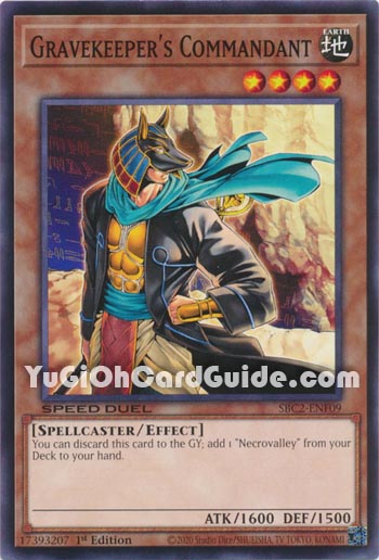 Yu-Gi-Oh Card: Gravekeeper's Commandant