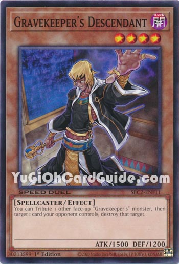 Yu-Gi-Oh Card: Gravekeeper's Descendant