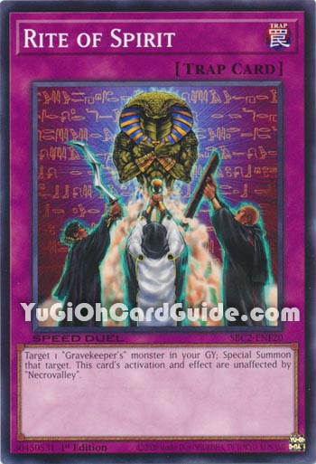 Yu-Gi-Oh Card: Rite of Spirit