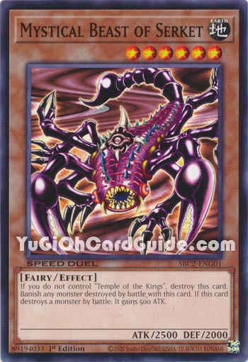 Yu-Gi-Oh Card: Mystical Beast of Serket