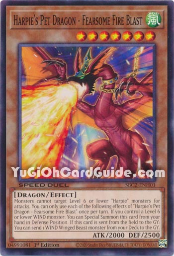 Yu-Gi-Oh Card: Harpie's Pet Dragon - Fearsome Fire Blast