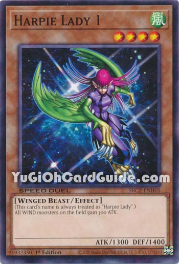 Yu-Gi-Oh Card: Harpie Lady 1