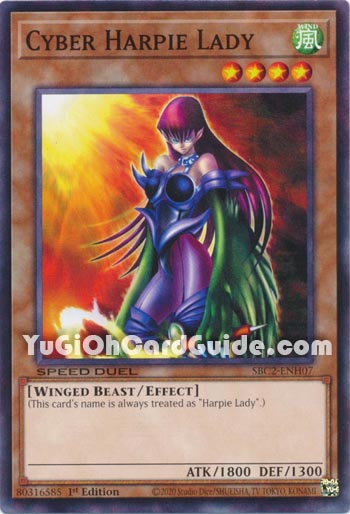 Yu-Gi-Oh Card: Cyber Harpie Lady