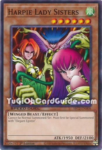 Yu-Gi-Oh Card: Harpie Lady Sisters