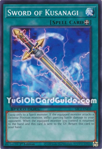 Yu-Gi-Oh Card: Sword of Kusanagi