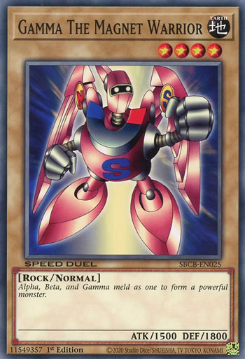 Yu-Gi-Oh Card: Gamma the Magnet Warrior