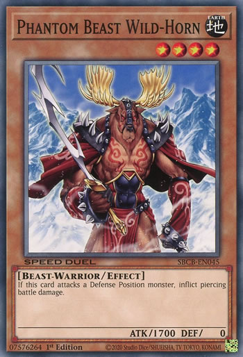 Yu-Gi-Oh Card: Phantom Beast Wild-Horn