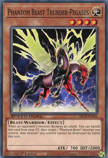 Yu-Gi-Oh Card: Phantom Beast Thunder-Pegasus