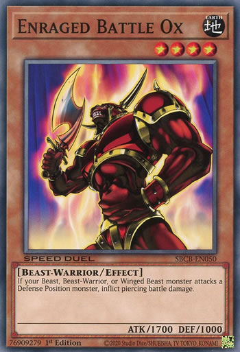Yu-Gi-Oh Card: Enraged Battle Ox