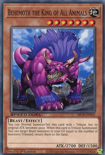 Yu-Gi-Oh Card: Behemoth the King of All Animals