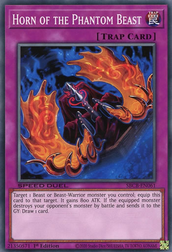 Yu-Gi-Oh Card: Horn of the Phantom Beast