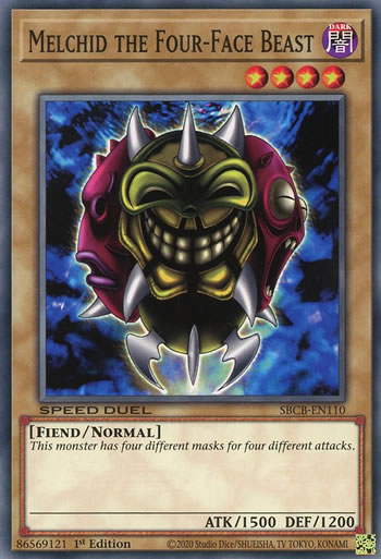 Yu-Gi-Oh Card: Melchid the Four-Face Beast