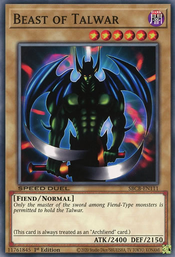 Yu-Gi-Oh Card: Beast of Talwar
