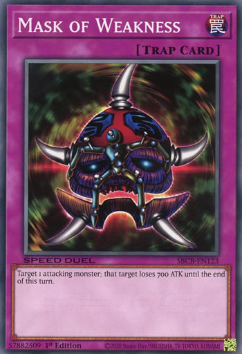 Yu-Gi-Oh Card: Mask of Weakness