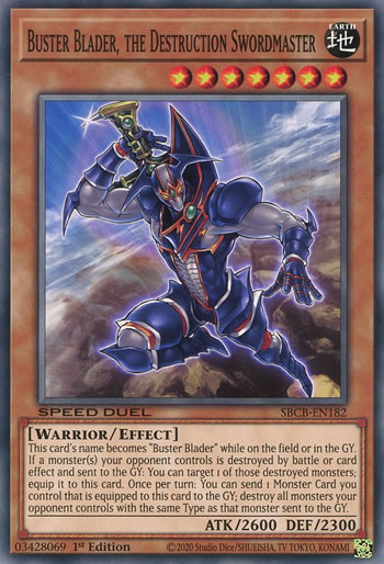 Yu-Gi-Oh Card: Buster Blader, the Destruction Swordmaster