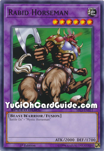 Yu-Gi-Oh Card: Rabid Horseman