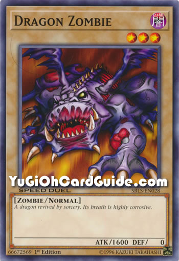 Yu-Gi-Oh Card: Dragon Zombie
