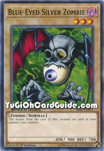 Yu-Gi-Oh Card: Blue-Eyed Silver Zombie