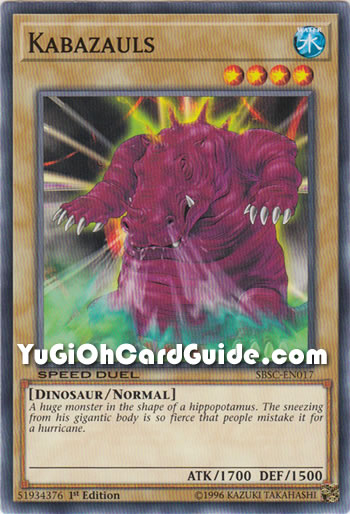Yu-Gi-Oh Card: Kabazauls