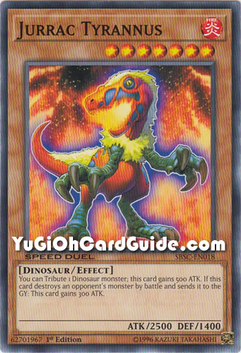 Yu-Gi-Oh Card: Jurrac Tyrannus