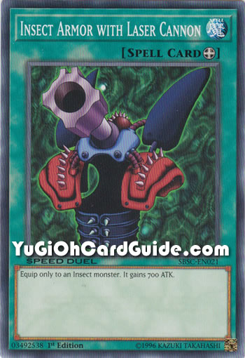 Yu-Gi-Oh Card: Insect Armor with Laser Cannon