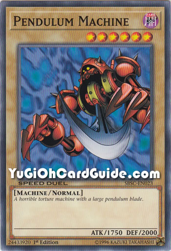Yu-Gi-Oh Card: Pendulum Machine