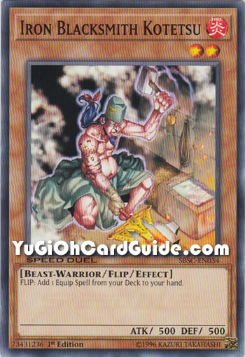 Yu-Gi-Oh Card: Iron Blacksmith Kotetsu