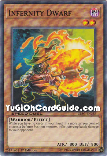 Yu-Gi-Oh Card: Infernity Dwarf