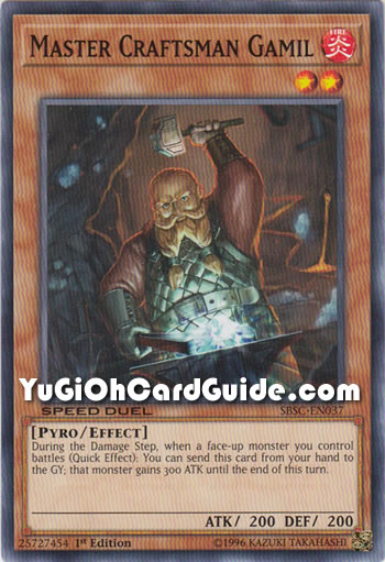 Yu-Gi-Oh Card: Master Craftsman Gamil??