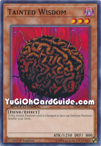 Yu-Gi-Oh Card: Tainted Wisdom