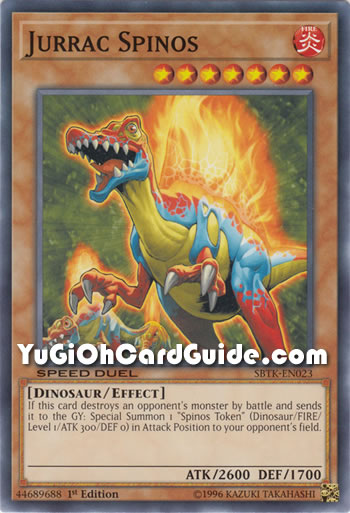Yu-Gi-Oh Card: Jurrac Spinos