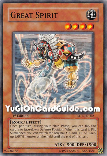 Yu-Gi-Oh Card: Great Spirit