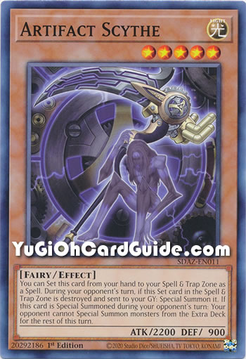 Yu-Gi-Oh Card: Artifact Scythe