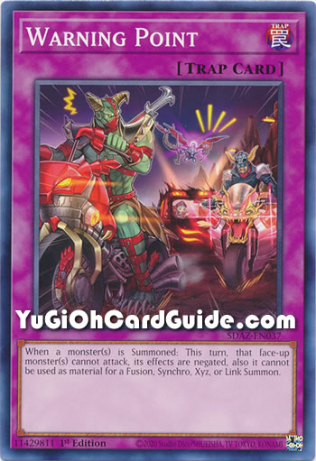 Yu-Gi-Oh Card: Warning Point