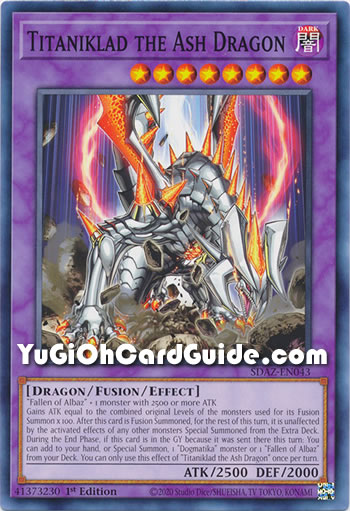 Yu-Gi-Oh Card: Titaniklad the Ash Dragon