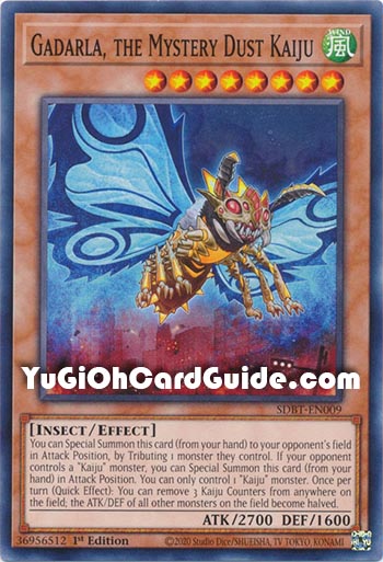 Yu-Gi-Oh Card: Gadarla, the Mystery Dust Kaiju