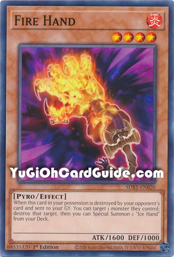 Yu-Gi-Oh Card: Fire Hand
