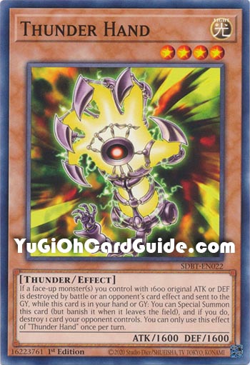 Yu-Gi-Oh Card: Thunder Hand