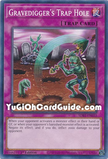 Yu-Gi-Oh Card: Gravedigger's Trap Hole